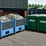 Here are two high-quality image prompts for Stable Diffusion XL, designed to generate professional and safe images related to waste management and recycling centers in a Dutch context: